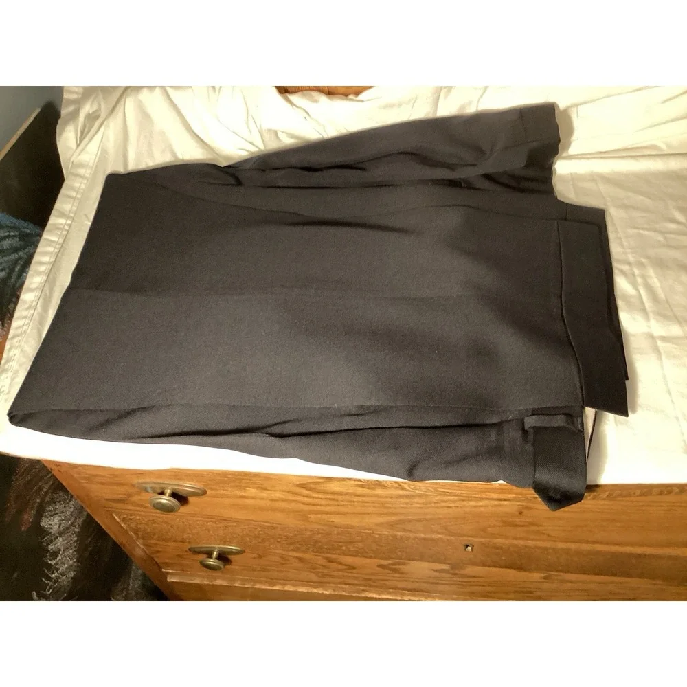 LUCA ROSSI ITALIA MEN'S  BLACK  SLACKS  38 W 30‎ INSEAM PLEATED 100% WOOL